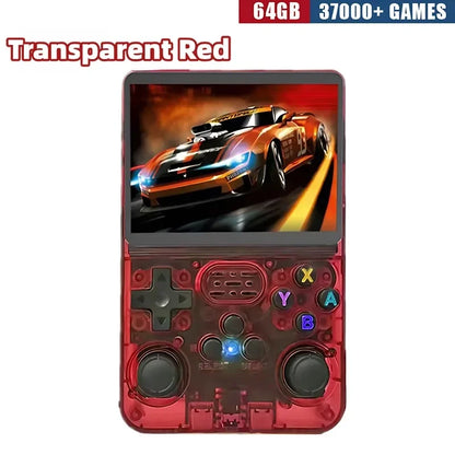 R36S Retro Handheld Game Console - 3.5 Inch IPS Screen, 64GB/128GB/256GB, Portable Gaming Device with Built-in Games