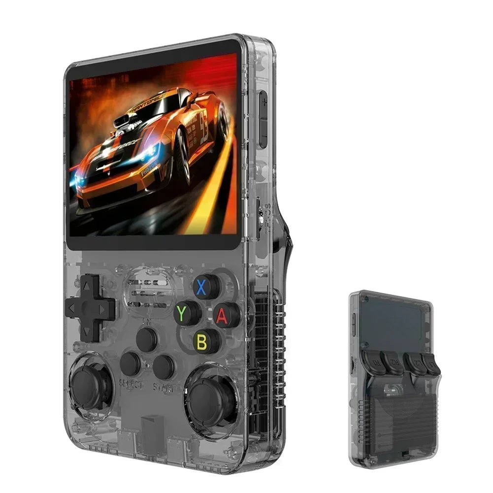 R36S Retro Handheld Game Console - 3.5 Inch IPS Screen, 64GB/128GB/256GB, Portable Gaming Device with Built-in Games