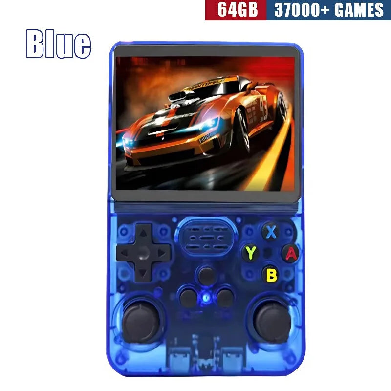 R36S Retro Handheld Game Console - 3.5 Inch IPS Screen, 64GB/128GB/256GB, Portable Gaming Device with Built-in Games